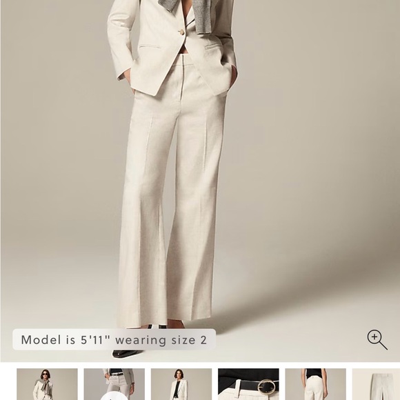 Pants - NWT J. Crew Carolina flare pant in stretch linen blend